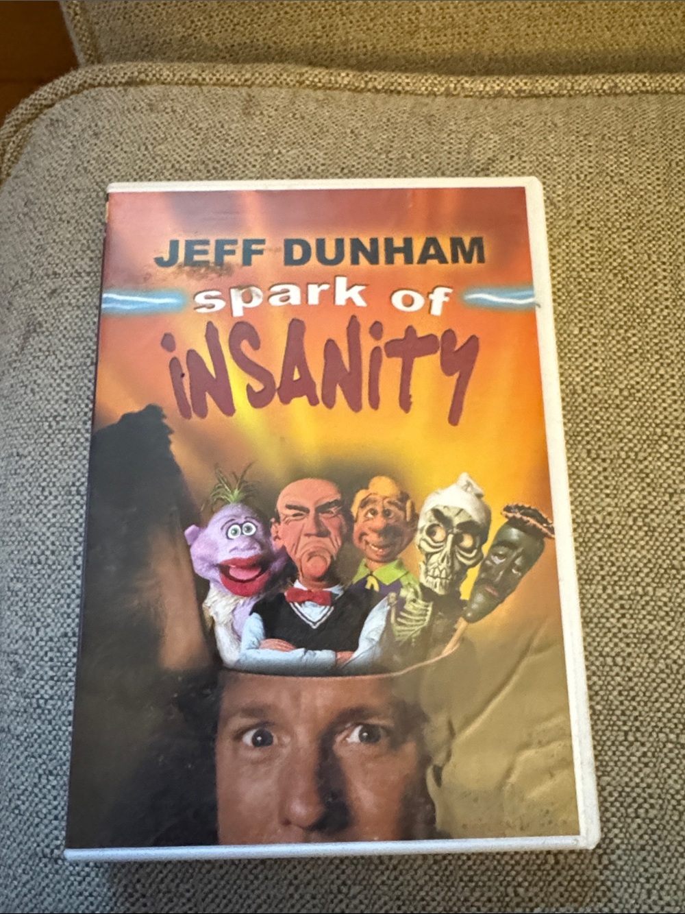 Jeff Dunham "Spark of Insanity" VHS - Orange Cover